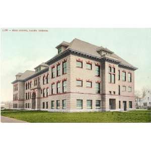    1915 Vintage Postcard High School Salem Oregon 