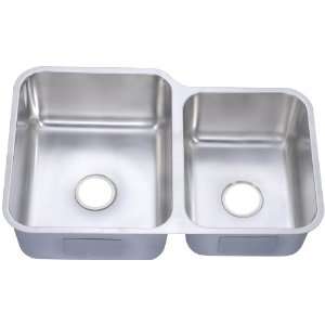  Dawn DSU301916R Undermount Double Bowl Kitchen Sink