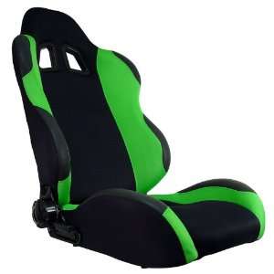  H Sport Seats Viper   Black/Green RIGHT Automotive