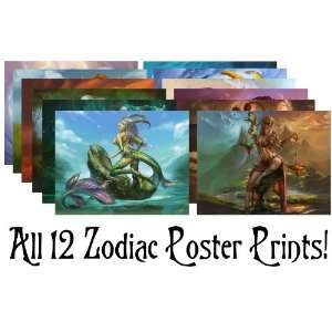  17x22 12 Zodiac Goddess Wall Posters Set Christina 