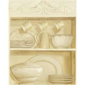   Shelves With Dishes   Artist Mar Alonso   Poster Size 16 X 20 inches