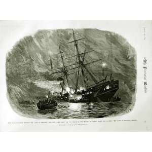  1883 SHIPS COLLISION CITY BRUSSELS KIRBY HALL MERSEY