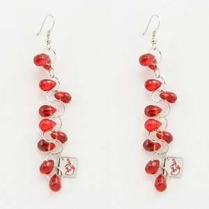  Touch by Alyssa Milano Cleveland Indians Red Beaded Drop 