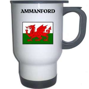  Wales   AMMANFORD White Stainless Steel Mug Everything 