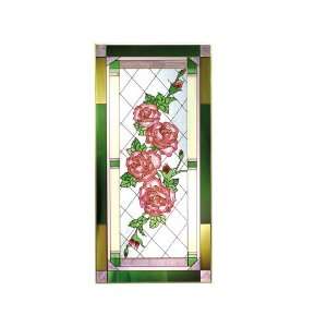  PINK ROSES Large 20 x 42 GREEN BORDER Tempered Glass 
