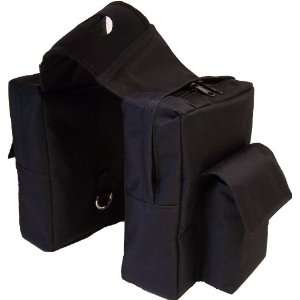  Large Black Horn Pommel Saddle Bags