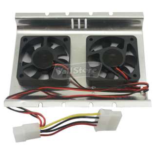 New 3.5 SATA IDE Hard Disk Drive HDD 2 Fan Cooler for PC  