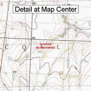 USGS Topographic Quadrangle Map   Deerfield, Missouri (Folded 