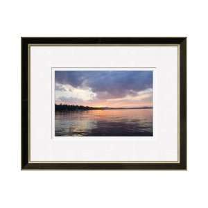 Sunset Sebago Lake Maine Framed Giclee Print 