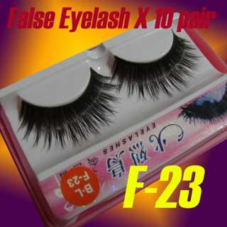 NATURAL THICK SUPER LONG false eyelash makeup F 23 X 10  