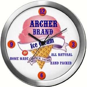  ARCHER 14 Inch Ice Cream Metal Clock Quartz Movement 