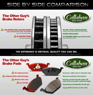   Callahan Drilled Slotted SPORT Brake Rotors+Quiet Ceramic Pads  