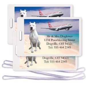 Dogo Argentino Set Of 3 Personalized Plane Luggage Tags 