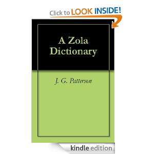 Zola Dictionary J. G. Patterson  Kindle Store