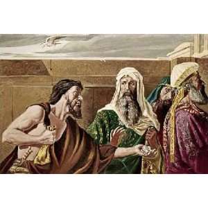  Dispair of Judas by Edward Armitage. Size 22.00 X 15.00 