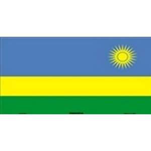  Rwanda Flag License Plate Plates Tags Tag auto vehicle car 