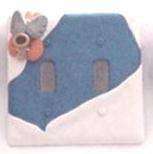 Angel Switchplate Polymer Clay decorative outlet cover  