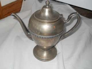 Gotham Silver on Copper 71S Tea Pot Coffee Vintage Large detailed 