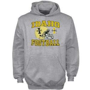  Idaho Vandals Youth Ash Football Booster Hoody Sweatshirt 