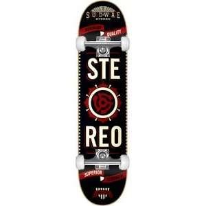  Stereo Sound Weave Complete Skateboard   7.87 Black W/Raw 