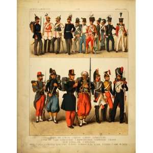  1882 Costume Military French Zouave Austrian Prussian 