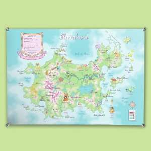  Kidlandia Kreechurs Small Poster, Serenity Island, Pink 