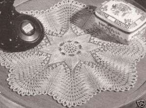 Vintage Lace Hemlock Doily Pad Motif Knitting PATTERN  