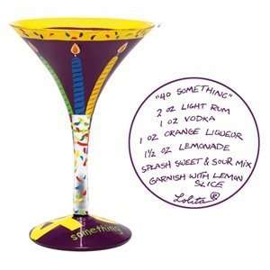   Painted Martini Cocktail Glass   40 Forty Something