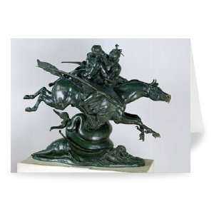Ruggiero and Angelica (bronze) by Antoine   Greeting Card (Pack of 2 