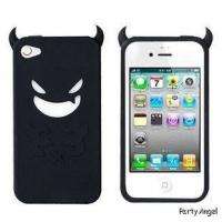 cute satan Gift Phone Black 666 Devil Ears iphone4 4s rubber cover 