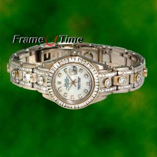 Rolex Ladies Datejust Pearlmaster 18K White Gold Masterpiece Diamond 