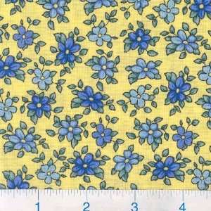  45 Wide Ashford House Bountiful Floral Yellow Fabric By 