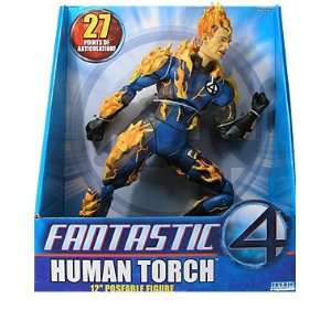 Fantastic 4 Movie 12 Human Torch Figure   Johnny Storm Version Deluxe 