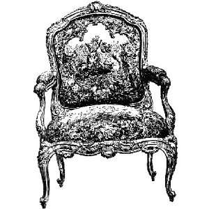  Antique chair rubber stamp WM 2x2.25 Arts, Crafts 