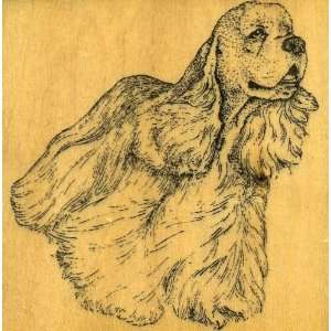   COCKER SPANIEL Dog Rubber Stamp   Wood Mounted Arts, Crafts & Sewing