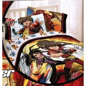 Twin Comforter and Sheet Set (4 Piece Bedding) Bakugan Battle Brawlers