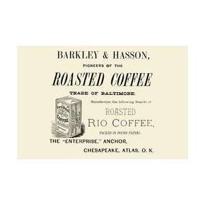 Barkley & Hasson Roasted Coffee 12x18 Giclee on canvas  