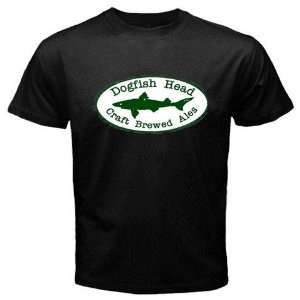  DogFish Head Beer Logo New Black T shirt Size L 