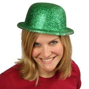    St. Patricks Day Green Glitter Derby Hat 10in Toys & Games