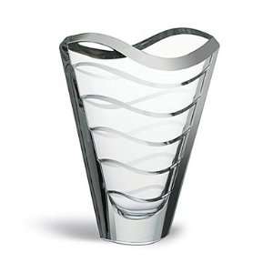  Baccarat Wave Small Clear Vase 8 7/8 in
