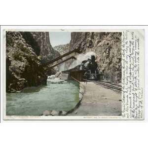   Reprint Hanging Bridge, Royal Gorge, Colo 1898 1931