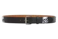   On 1 1/2 Skull & Cross Bone Printed Punk Rock Studded Belt  