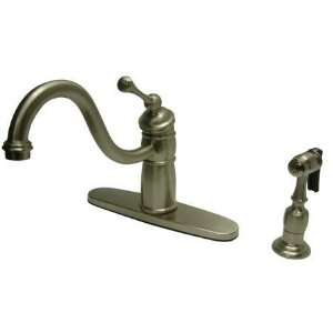 Elements of Design Mono Deck Mount Kitchen Faucets w/ Brass Sprayer 