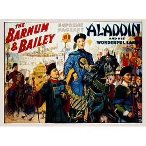  1917 Original Barnum & Bailey Aladdin Vintage Circus 