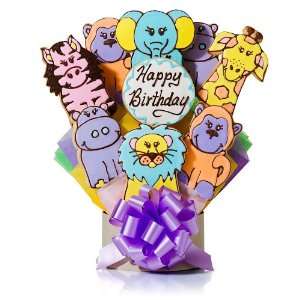   Safari Personalized Cookie Bouquet   Hand decorated Cookie Bouquets
