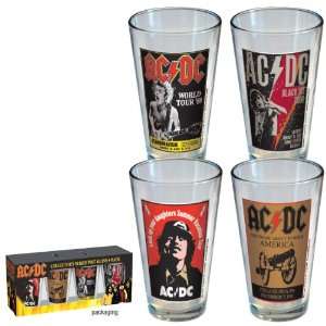  AC/DC Tour Poster Pint Glass Set Of 4 Toys & Games
