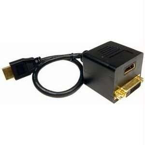 Cables Unlimited 12In SVGA Cable Splitter   HD 15 Male 