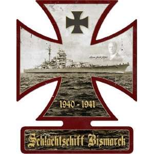  Bismarck Iron Cross Metal Sign