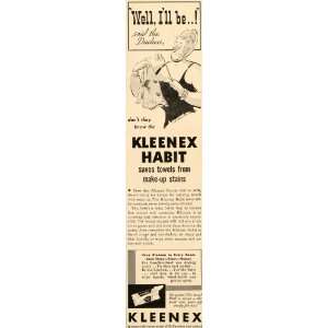  1937 Ad Kleenex Tissue Paper Facial Makeup Remover 
