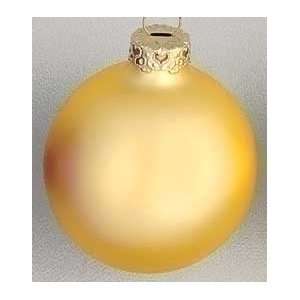  Pack Of 4 Matte Gold Glass Ball Christmas Ornaments 4.75 